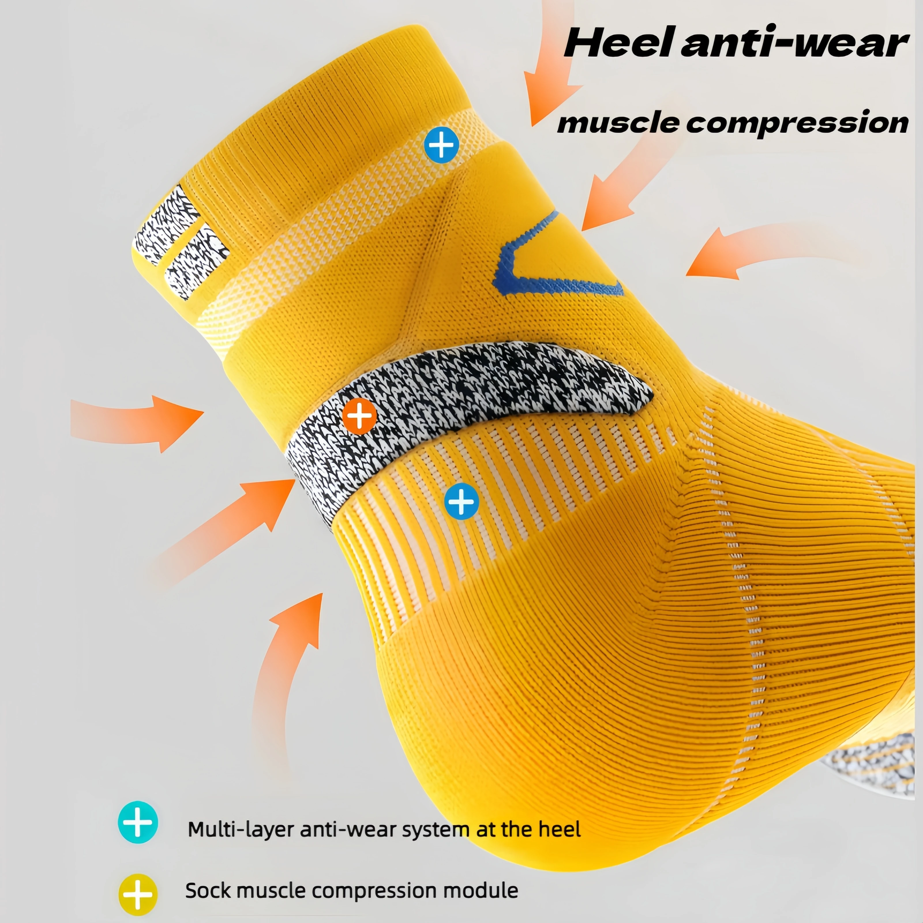 Professional Marathon Running Socks Men Thick Towel Bottom Sports Cycling Basketball Socks Odor Prevention Sweat Absorption - view 6