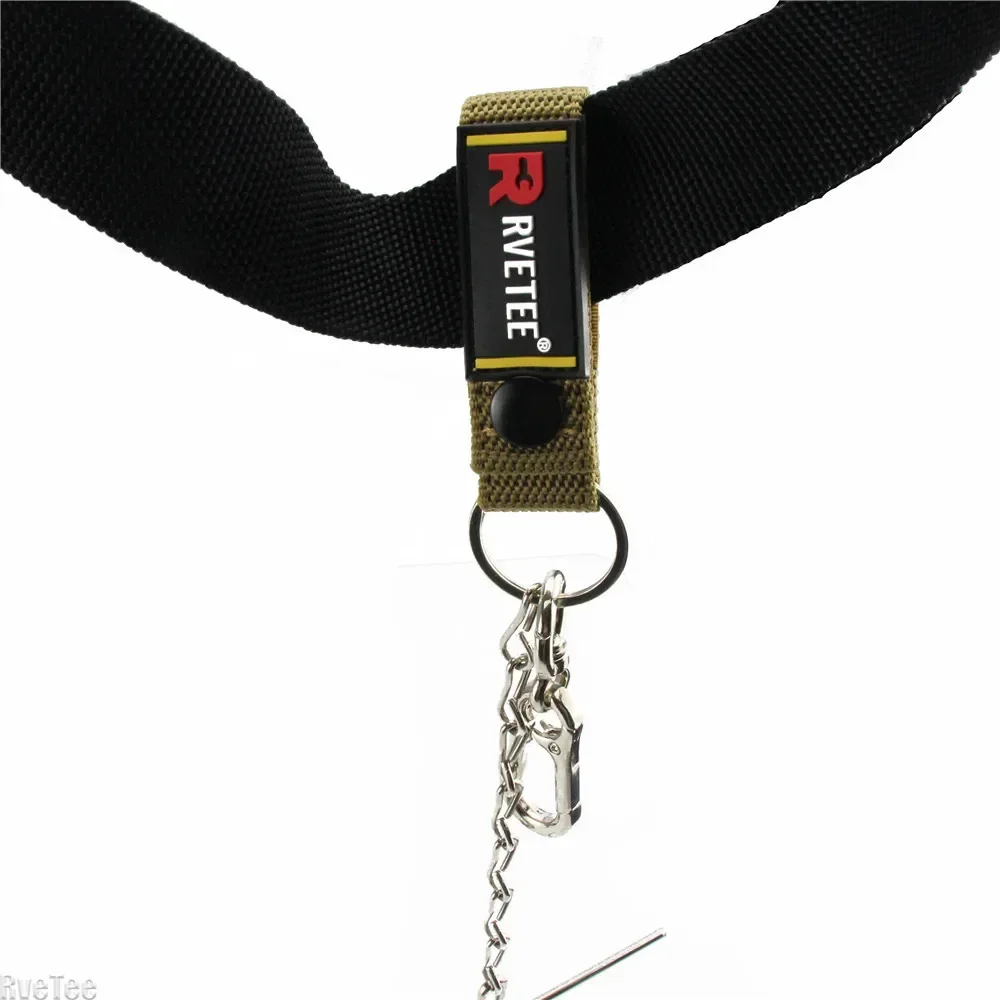 Electrical Tape Holder Dual-Use Tape Thong Enhanced Fast Tape Holder Chain for Tool Belt with Keyring Snap Loop and Button