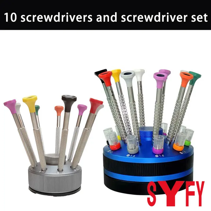 

10 high-quality screwdrivers screwdriver set rotating base straight screwdriver screwdriver