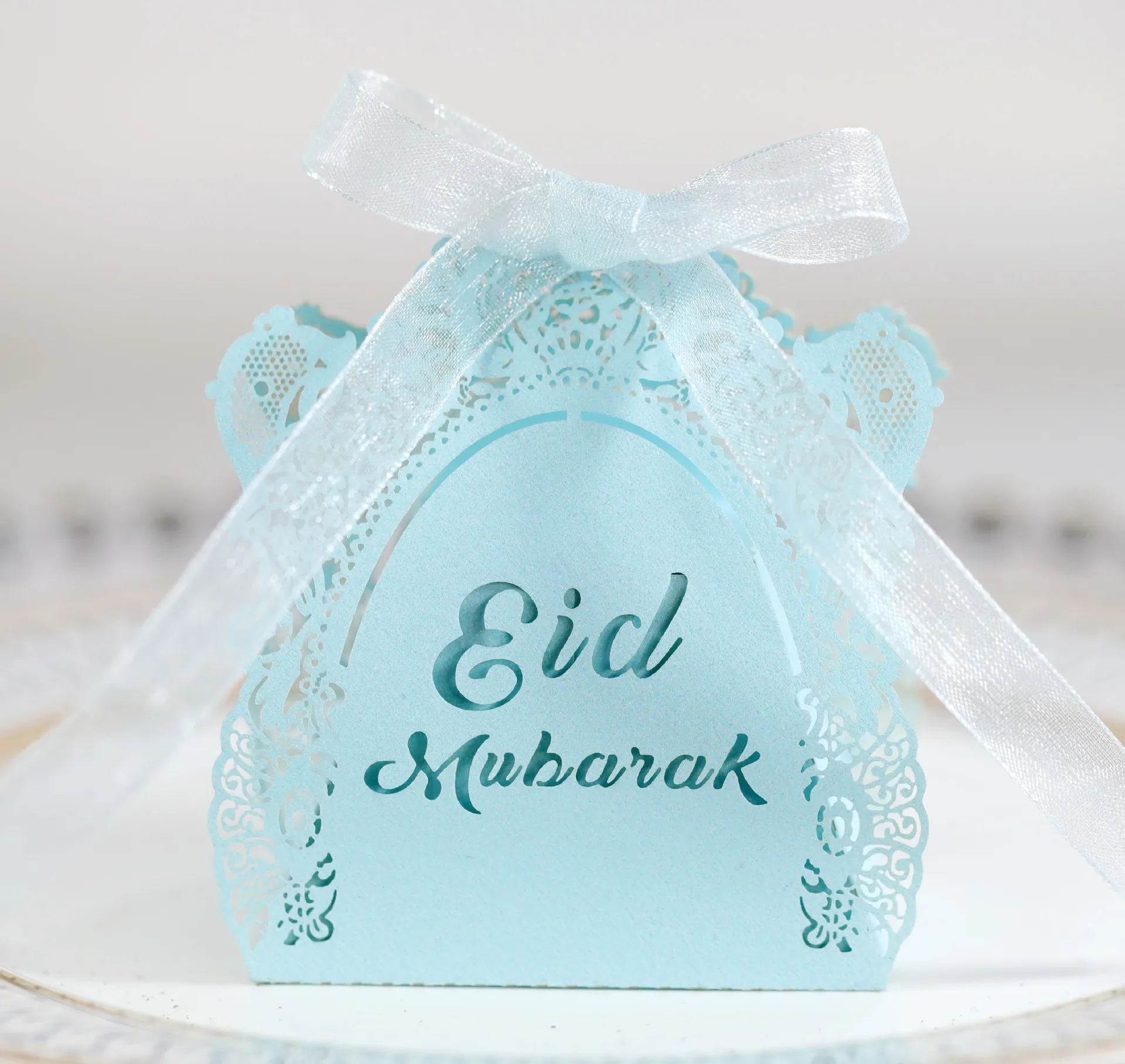 

100pcs EID Mubarak Chocolate Candy Box Cookie Gift Packaging Boxes Bag Ramadan Kareem Decoration Islamic Muslim Party Supplies