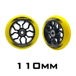 Brand Iron 110mm scooter wheels 88A hardness skating wheel 100mm 110mm Alloy scooter wheels Iron Aggressive tire ABEC-9 bearing