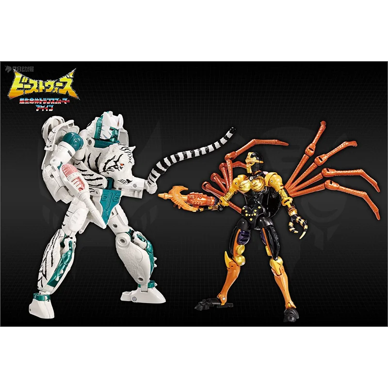 Takara Tomy Transformers Beast Wars BMVS-04 Tigatron VS Blackarachnia Anime Original Action Figure Model Toy Gift Collection