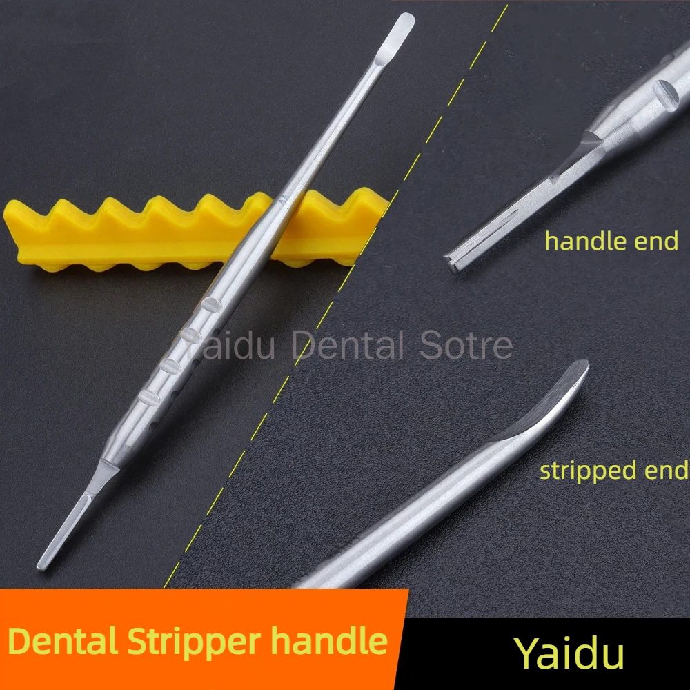 

1PC Multifunctional Dental Knife Handle Stainless Steel Double-Ended Peeling Round Handle for Tooth Extraction And Implant Tool