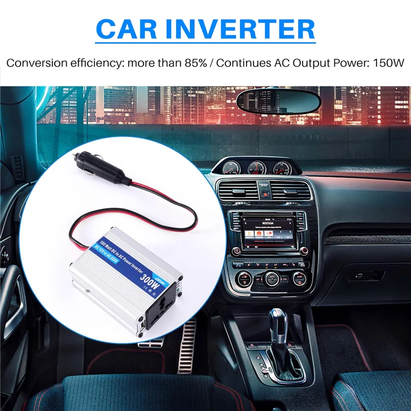 AEF3-Car عاكس الطاقة محول 300 واط Inversor 12 فولت 220 فولت محول جهد كهربي 12 فولت إلى 220 فولت العاكس 12 فولت 220 فولت محول