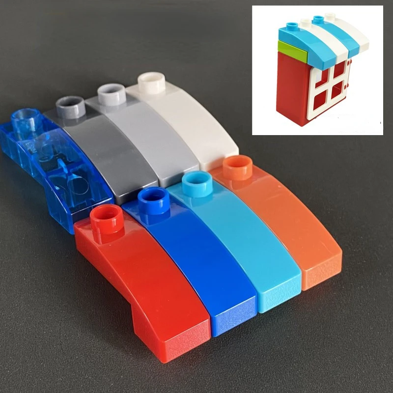 Large Particle Building Block Parts 1x3 Curved Surface with One Hole  Awning Building Parts House Shading Compatible with LEGO