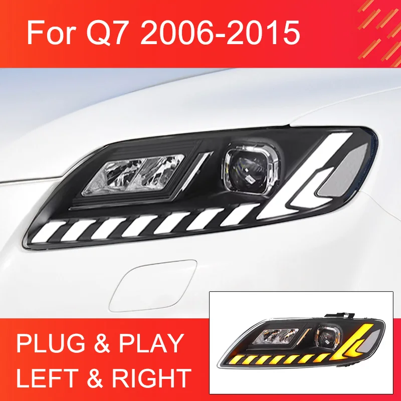 

1 Pair LED Upgrade Headlight for Audi Q7 2006-2009 2010-2015 Headlights Plug and Play with Full LED Upgrade Head Lights