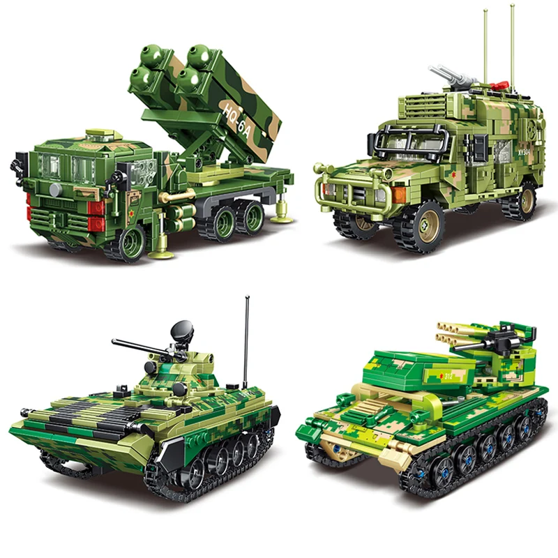 

Building Blocks Tank Missile Truck Armored Vehicle Car Military Vehicle Bricks Set Educational Toy Christmas Gift Birthday Gift
