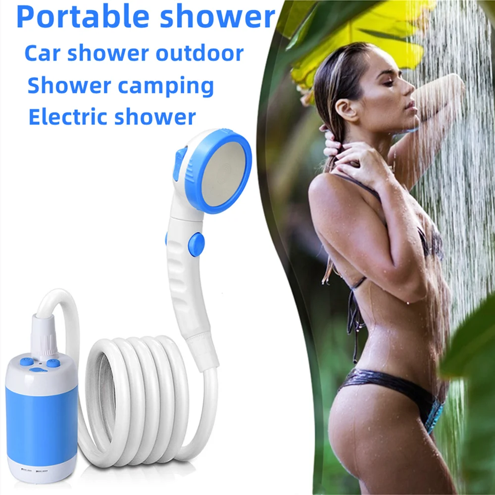 

Camping Handheld Portable Shower Electric Shower Battery Powered Compact Shower Outdoor Handheld Rechargeable Camping Showerhead