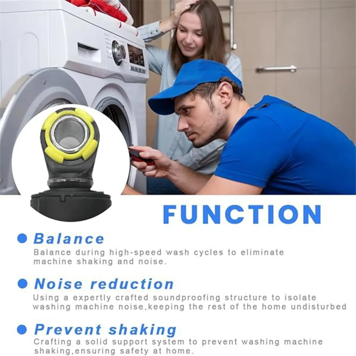 DC66-00661A สําหรับ Samsung เครื่องซักผ้าโช้คอัพอุปกรณ์เสริม (2 ชิ้น)