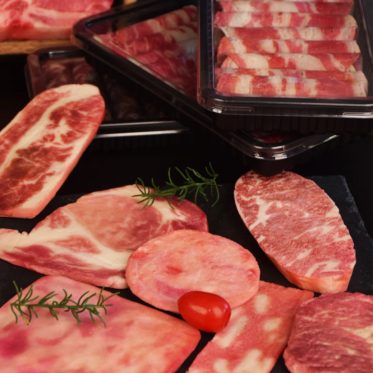 محاكاة شرائح لحم البقر محاكاة اللحوم وهمية المطبوخة نموذج الاصطناعي نابض بالحياة المطبخ البلاستيكية الدعامة ديكور #3