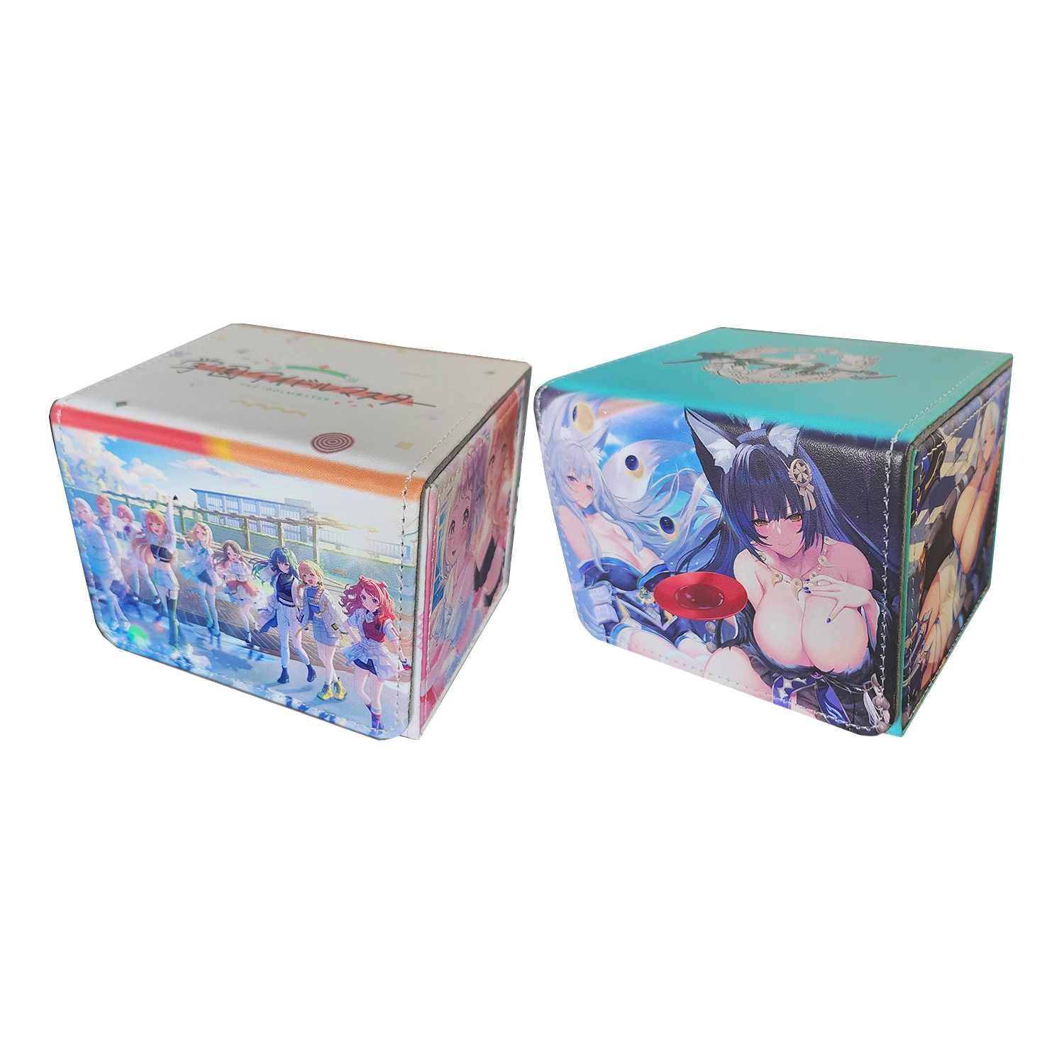 

Diy Self Made Goddess Story Azur Lane Card Storage Box Ws Opcg Ptcg Leather High-End Card Storage Box Anime Cards Gift Toys