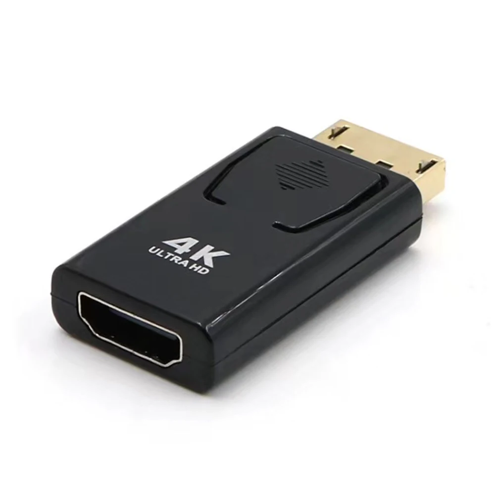 4K 1080P ديسبلايبورت إلى HDMI-متوافق مع محول DP ذكر إلى أنثى HDMI-متوافق مع محول الصوت والفيديو للكمبيوتر TV المحمول