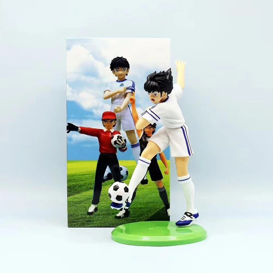 NEW 21cm Captain Tsubasa Anime Figure Ozora Tsubasa Action Figures Hyuuga Kojirou Wakabayashi Genzou  Collection Model Toys