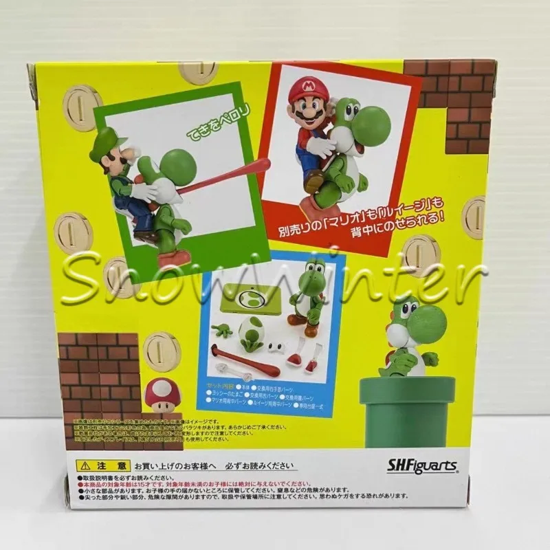 【In‑stock】Bandai S.H.Figuarts Super‑Mario Yoshi Movable Action‑Figure Anime Collectible Model Toy Gift