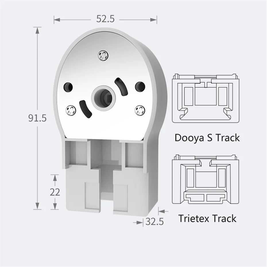 Dooya S 레일용 저소음 A-OK 기어박스, Trietex 레일, 모든 A-OK AM68 Curtai 모터, 트랙 액세서리, 후크 2 개 포함, AM68, 신제품