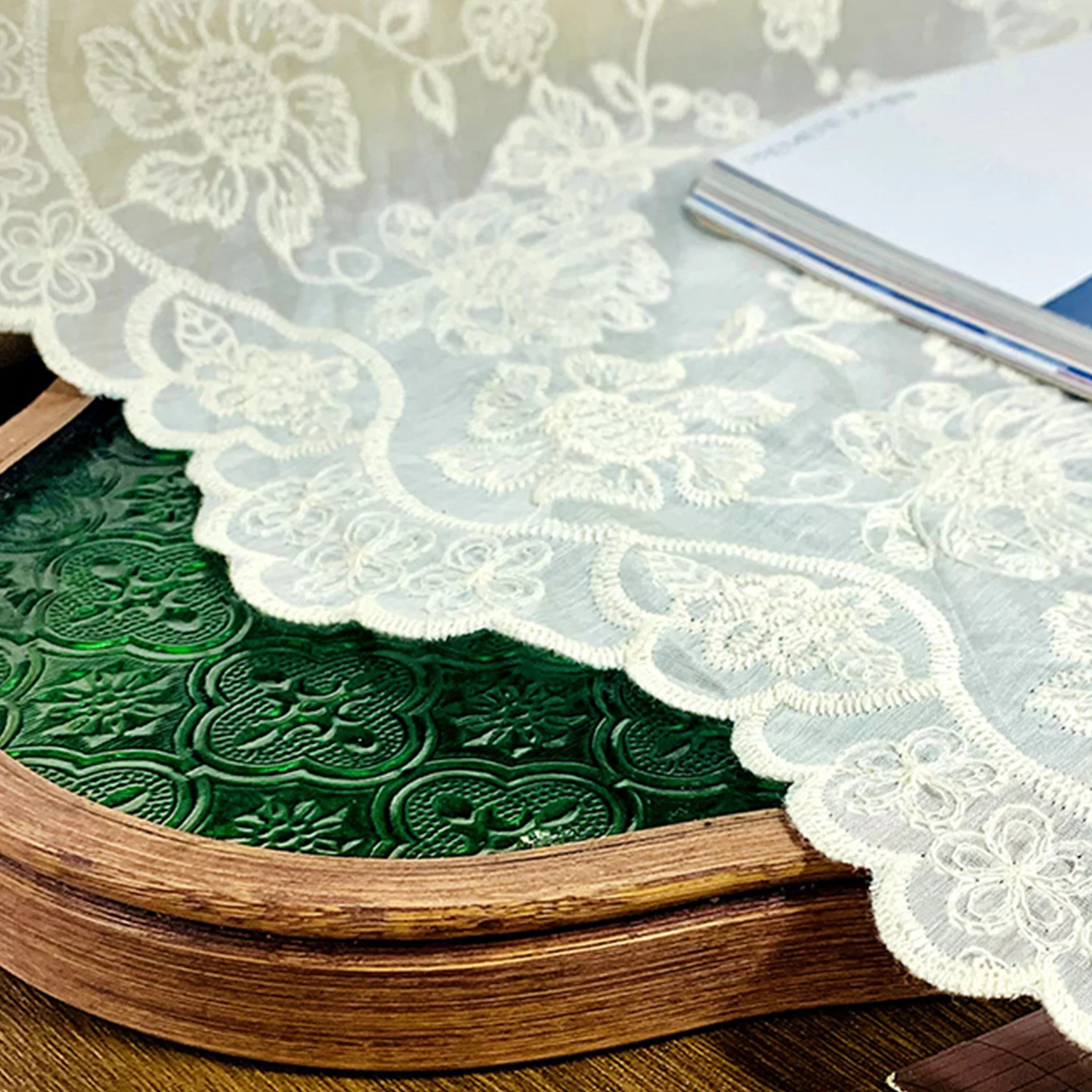 5ヤードの花柄刺繍レース生地、婦人服、柔らかいホームテキスタ - Home Textiles Suppliers In Usa のレビューと価格