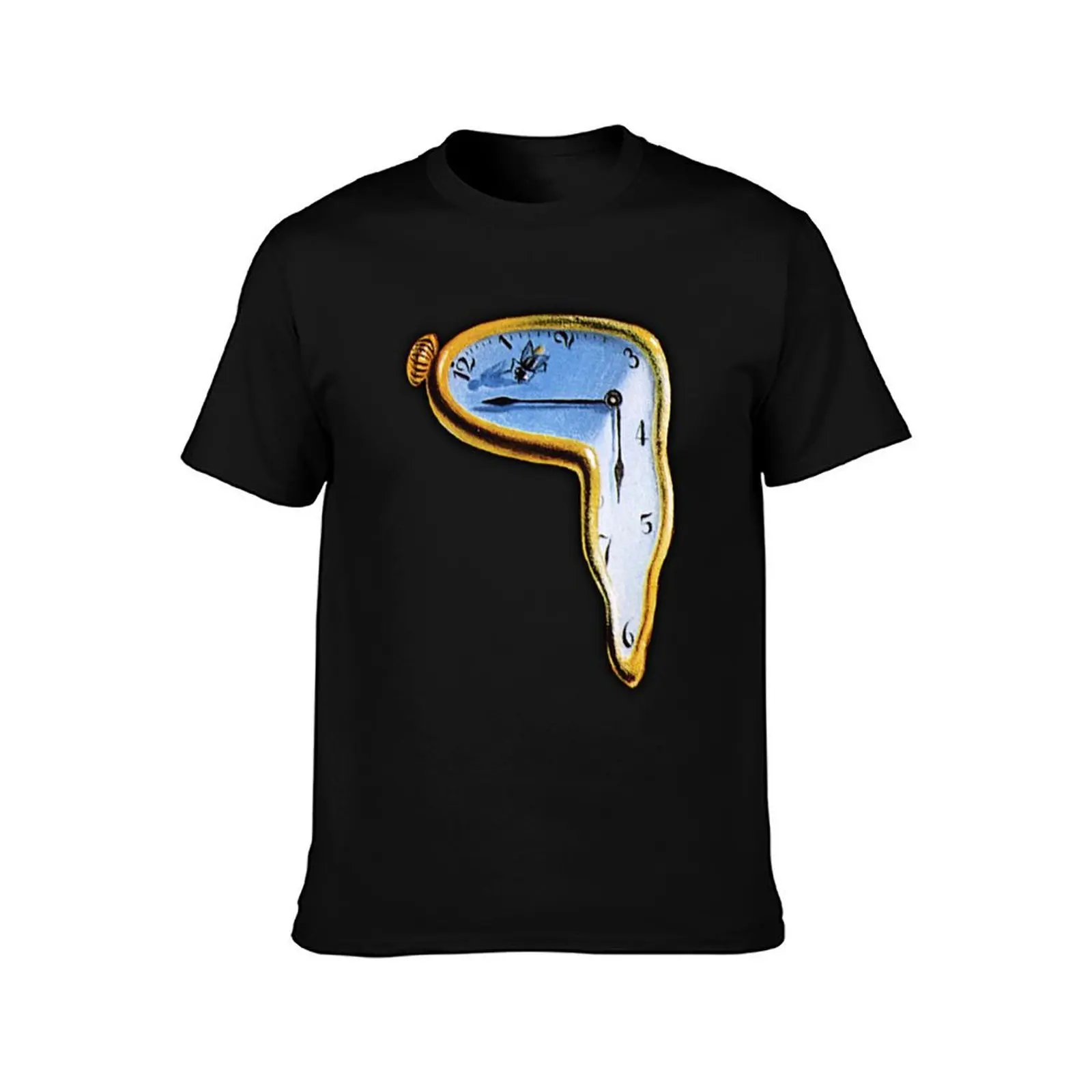 Melting Clock T-Shirt Vintage Style Printed Top T-Shirt