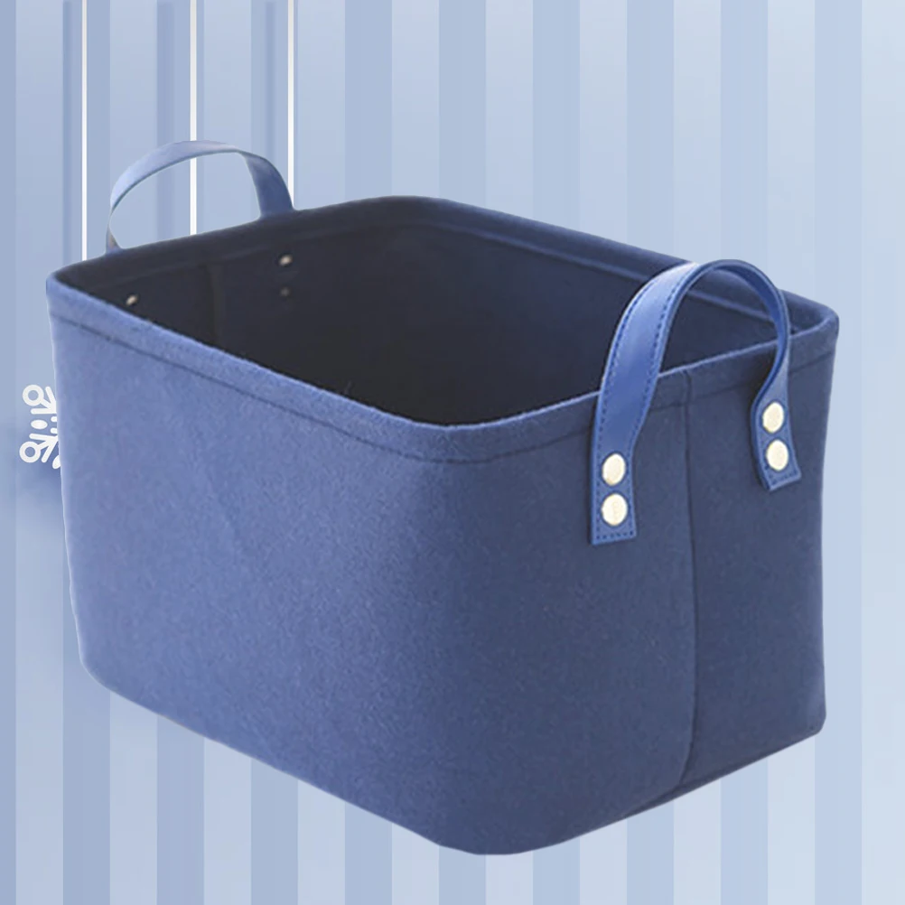 

1Pcs Storage Basket Portable Felt Nonwovens Household Sundry Organizer Desktop Storage Container for Kitchen Bathroom Nursery