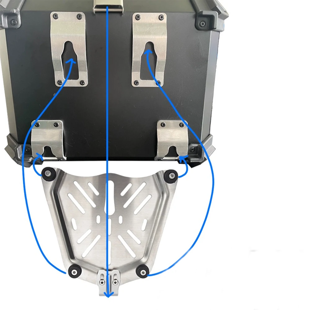 Universal Motorcycle Top Case Base Plate Quick Release Mount Slot Tail Side Box Rear Trunk Luggage Case Installation Parts