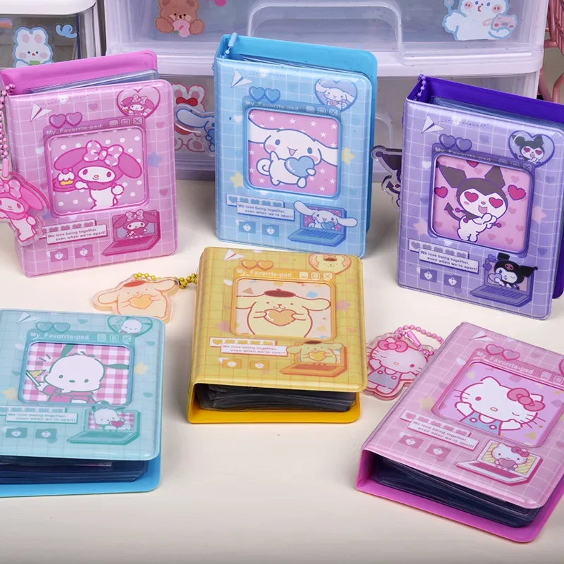 40 Pockets Kawaii Kuromi Mymelody Cinnamoroll for Photo Album Mini Instant Picture Case Storage Anime Collect Book