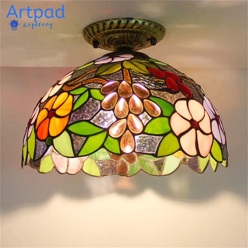 

Modern Creative Glass Led Ceiling Light with 7W E27 Bulb Bedroom Bathroom Lighting Corridor Balcony Hallway Ceiling Lamp