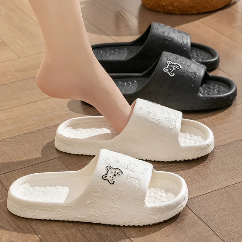 Women Summer EVA Slippers Indoor Home Bath Non Slip Soft Wide Comfort Couple Slippers Unisex Outdoor Beach Flip Flops Men Slides