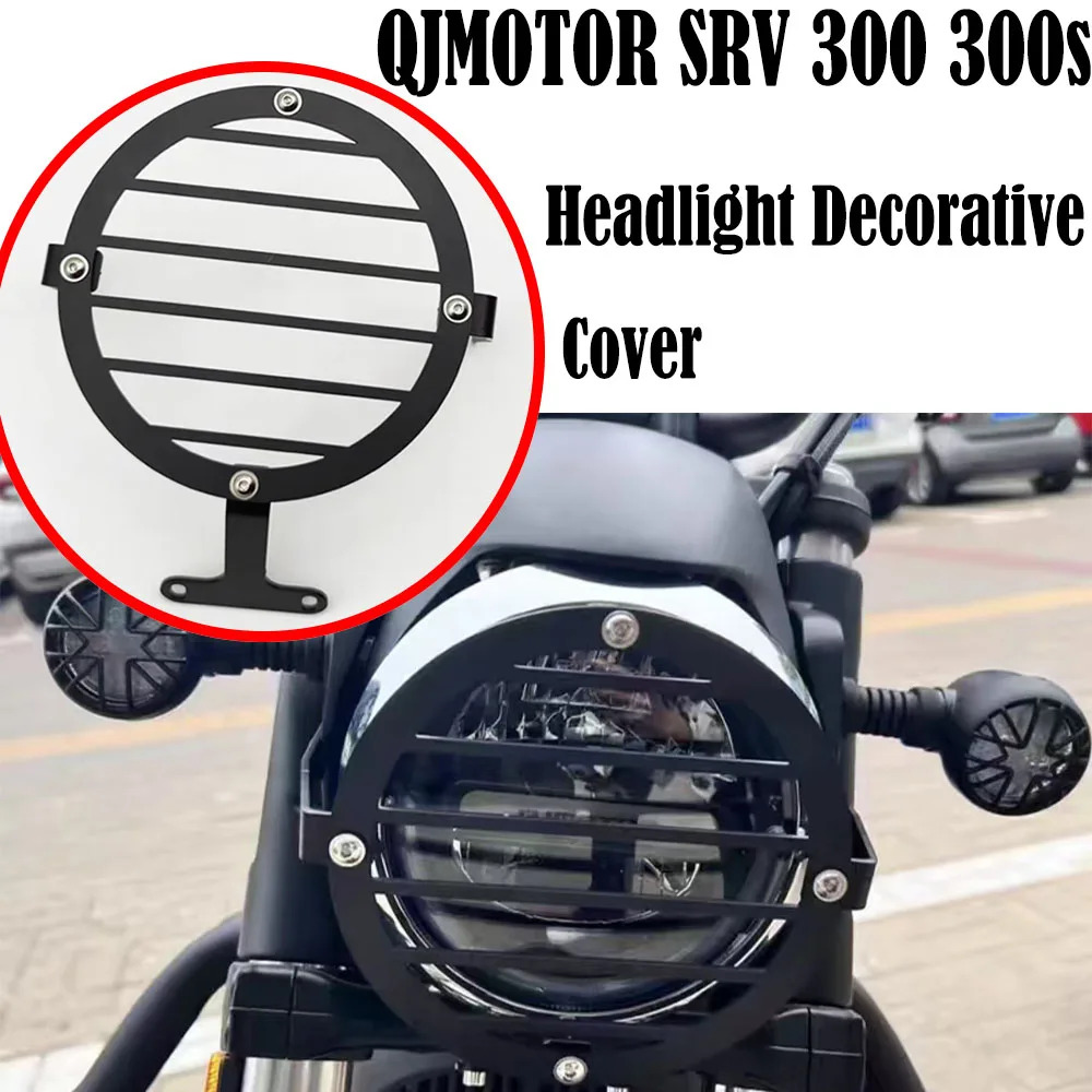 For QJMOTOR SRV 300 300s Motorcycle Headlight Decorative Cover Headlight Cover Protects The Lamp Shade