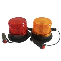 Car Truck Roof Flashing Warning Light 30 LED Magnetic 12V 24V Amber Rotary Beacon Forklift Strobe Emergency Lamp School Bus