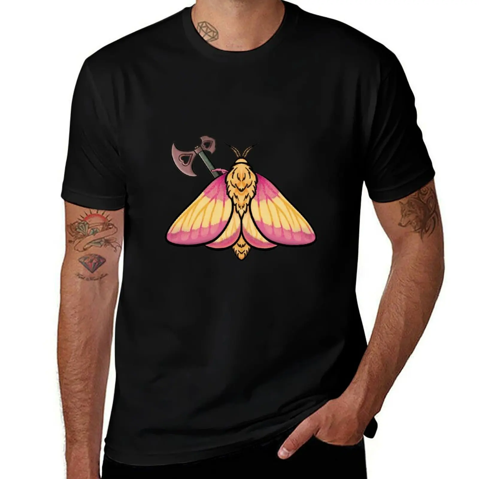 

Dangerous Rosy Maple Moth T-Shirt Street Art Print Tee Shirt