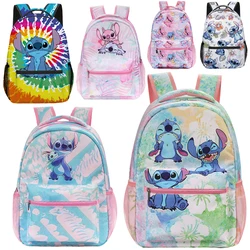 MINISO Stitching Printed Backpack Simple and Lightweight Waterproof Nylon Cartoon Anime Backpack Meal Bag Cartoon Mochila