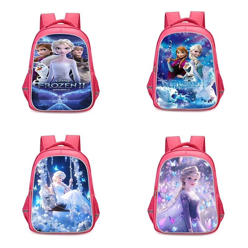 Anime Frozen Princess Elsa Mochilas para crianças, mochila durável, mochilas escolares, presente de aniversário, acampamento, meninas, estudante, bonito