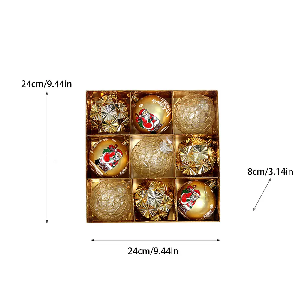 ABS Christmas Tree Decor Ornament Decoration Set Sparkling Balls For Home Ornaments With Bright