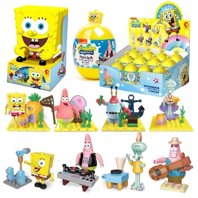 

Sponge Baby Model Collection Doll Children's Building Block Toys Anime Cartoon Cute Baby Toys Twisted Eggs Children's Gifts