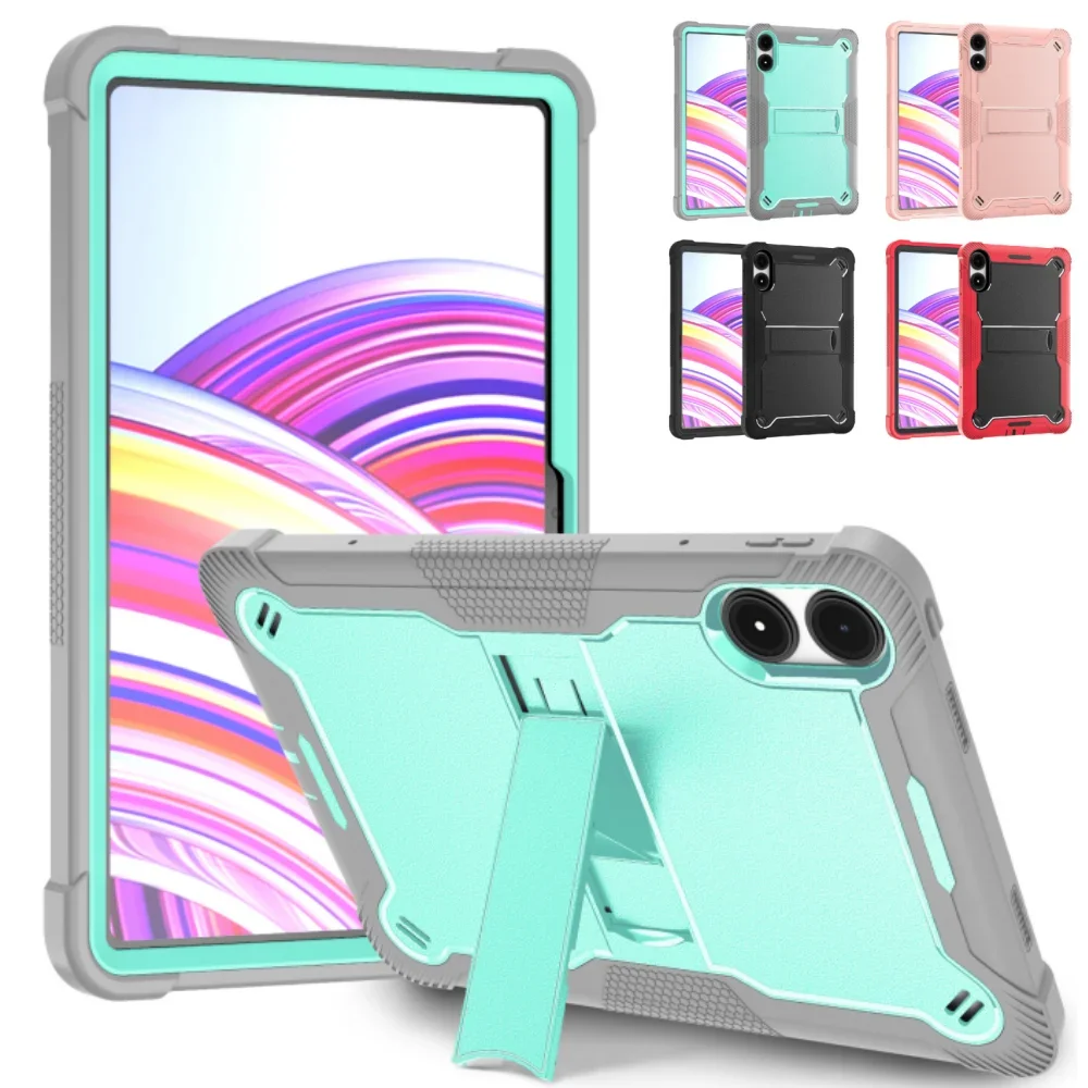 Case for Xiaomi Redmi Pad Pro 12.1 inch 2024 Shockproof Silicone Tablet Cover for POCO Pad 12.1 Built-in Kickstand & Pen Holder