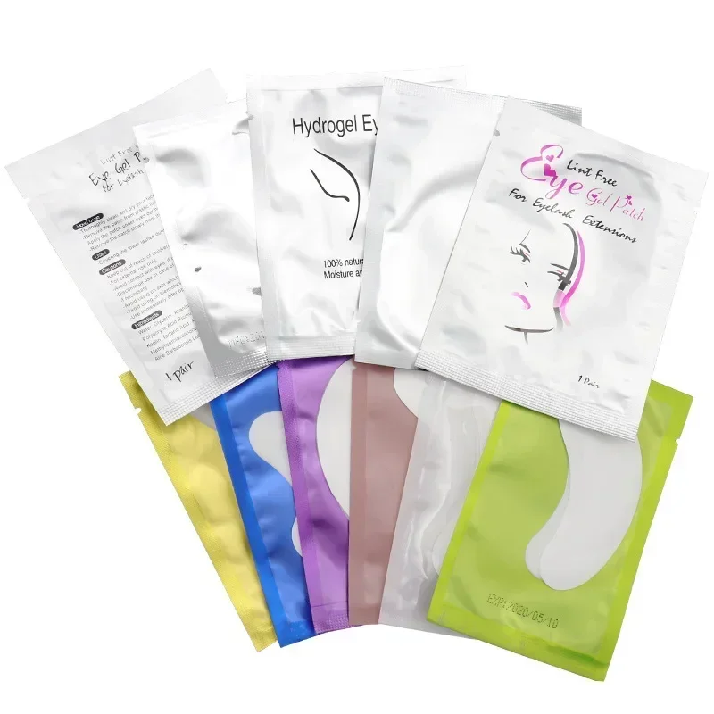 50 pares de adesivos de gel para cílios, para aplicação de extensões de cílios, adesivos para uso sob os olhos, para aplicação de cílios postiços, adesivos de papel, ferramentas de maquiagem.