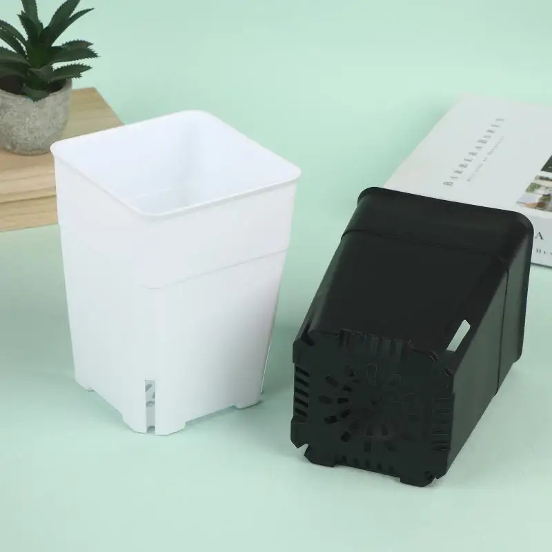Seedling Pots Square Plastic Plant Seeding Planting Cup Deep Nursery Tree Pot Flower Plant Container Pot Garden Grow Flowerpots view 2