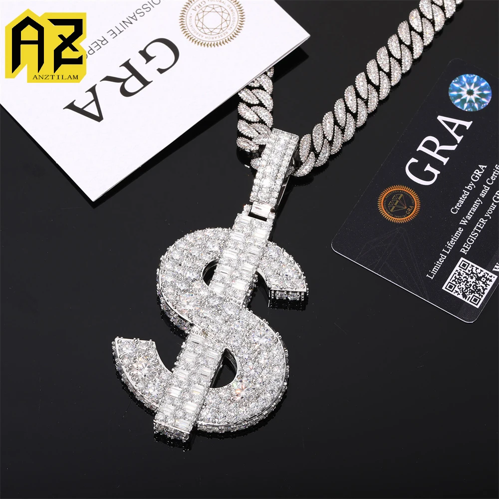 Anztilam Head Iced Out Pendant Necklaces for Women Men Brass Zircon Punk Hip Hop Jewelry Free Shipping