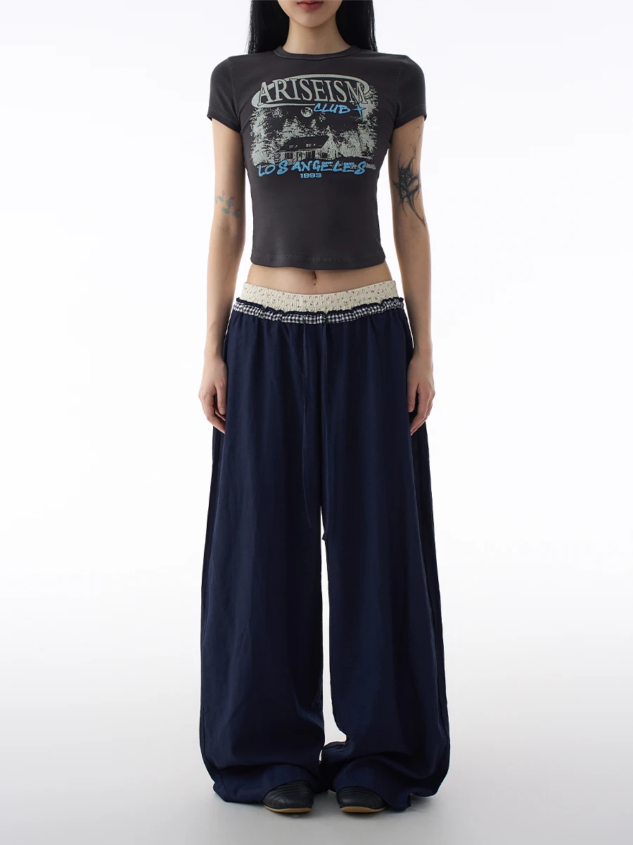 

ZHISILAO новые мешковатые широкие брюки женские Y2k винтажные повседневные свободные брюки с высокой талией осень 2025