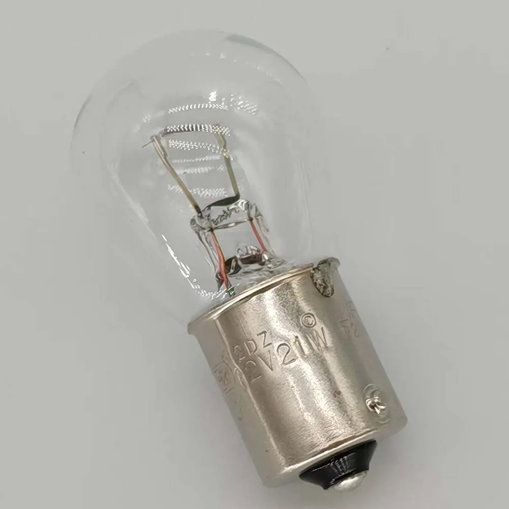 HoneyFly 5pcs BA15S Brake Lamp Bulb 12V P21W E4 2DZ 1156 Clear Machine Tool B15S Wire Lighting Car Taillight