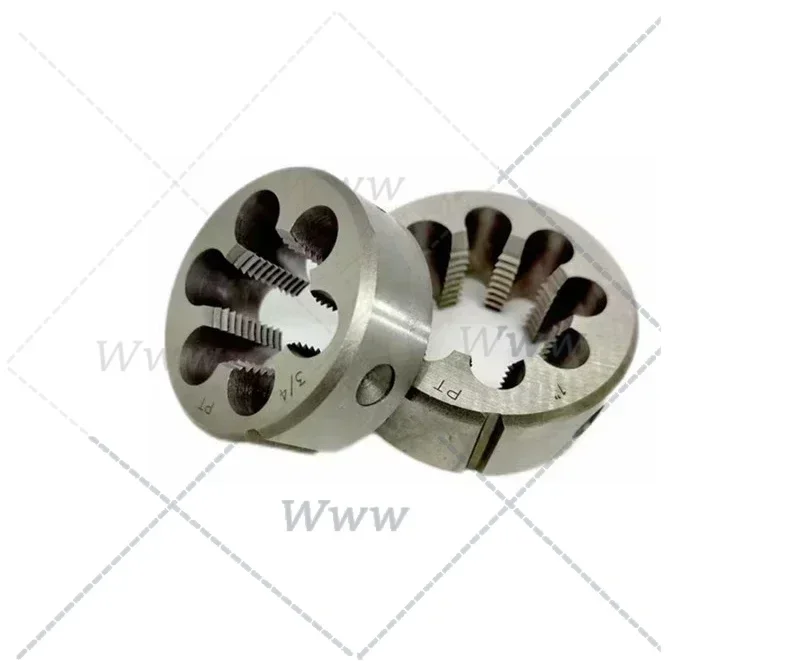 

PT1/16 PT1/8 PT1/4 PT3/8 PT1/2 PT3/4 PT1" PT1-1/4 PT1-1/2 PT2" PT Type 55° Tapered Pipe Round Die Threading Die