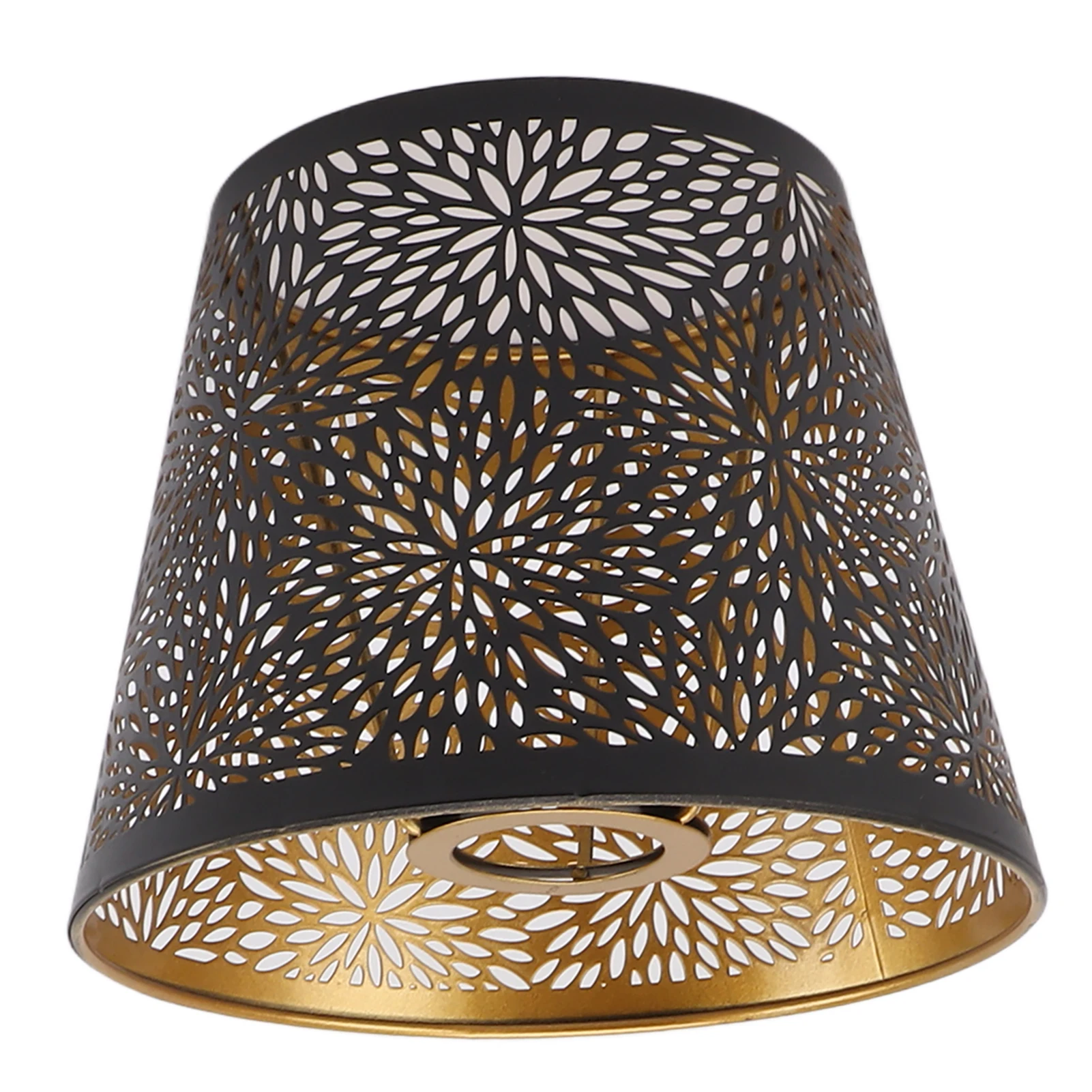 Metal Lamp Shade E26 E27 Forest Tree Style Hollow Out Iron Lampshade Cover with Inner Gold Pattern for Table Wall Ceiling Lamp