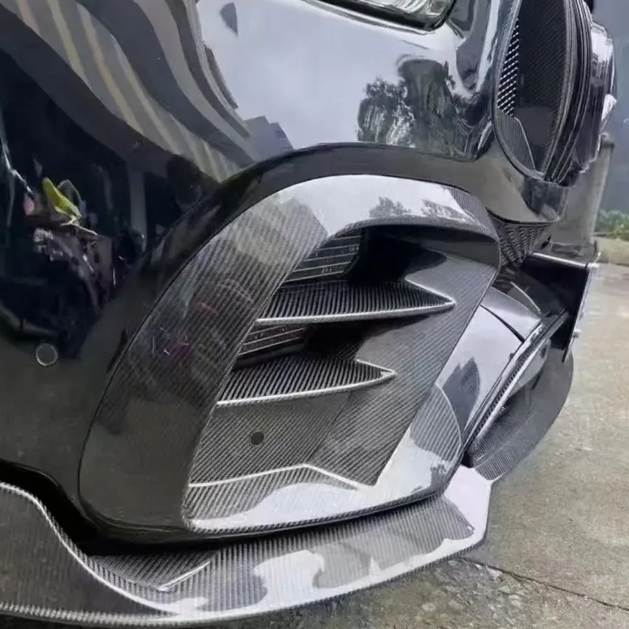 Carbon Fiber Front Air Duct Bumper Vent Outlet Cover Trim For Benz GLE Class W167 GLE450 GLE53 AMG Sport SUV 2020- 2023 Body Kit