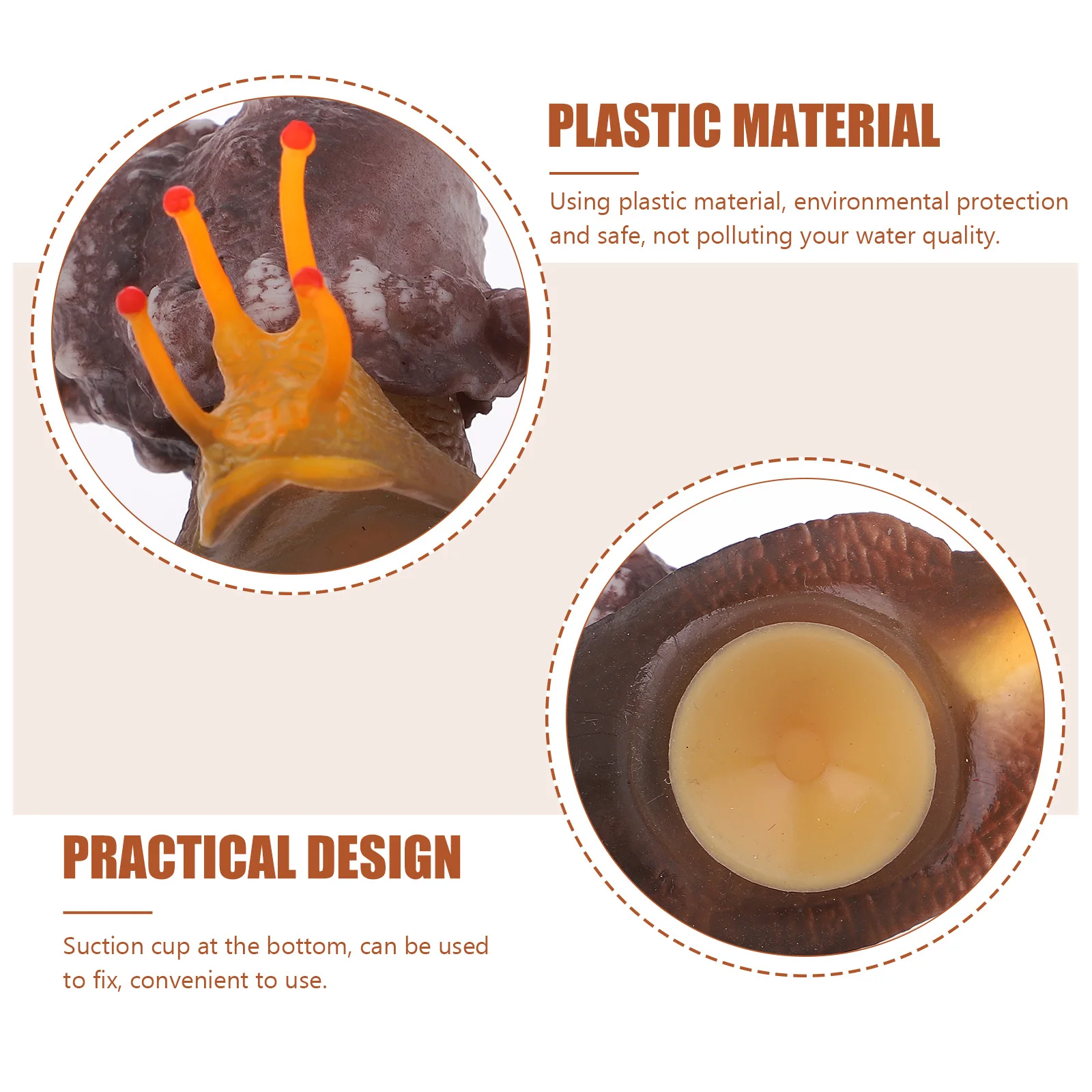 

Exquisite Snail Statue Plastic Aquarium Decoration Fish Tank Ornament Lifelike Vivid Snail Craft Fish Tank Accessories Eco