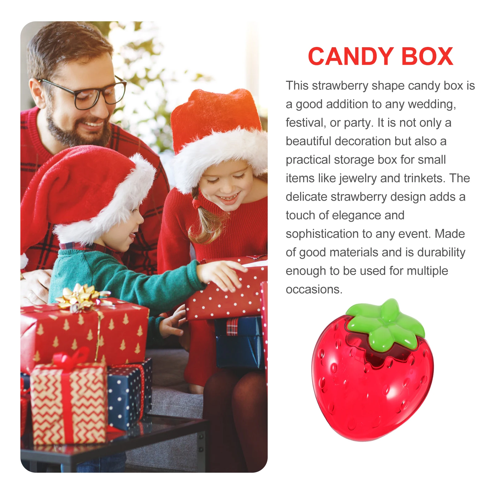 

12Pcs Strawberry Candy Box Goodie Boxes Wedding Party Sweets Jewelry Container Elegant Decor Strawberry Candy Box