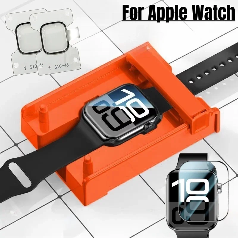 لساعة أبل S11-10-42mm-46mm iwatch Series 9 8 7 44-45mm فيلم السيراميك الناعم Ultra1-2-3-49MMEasy تثبيت عدة واقي للشاشة