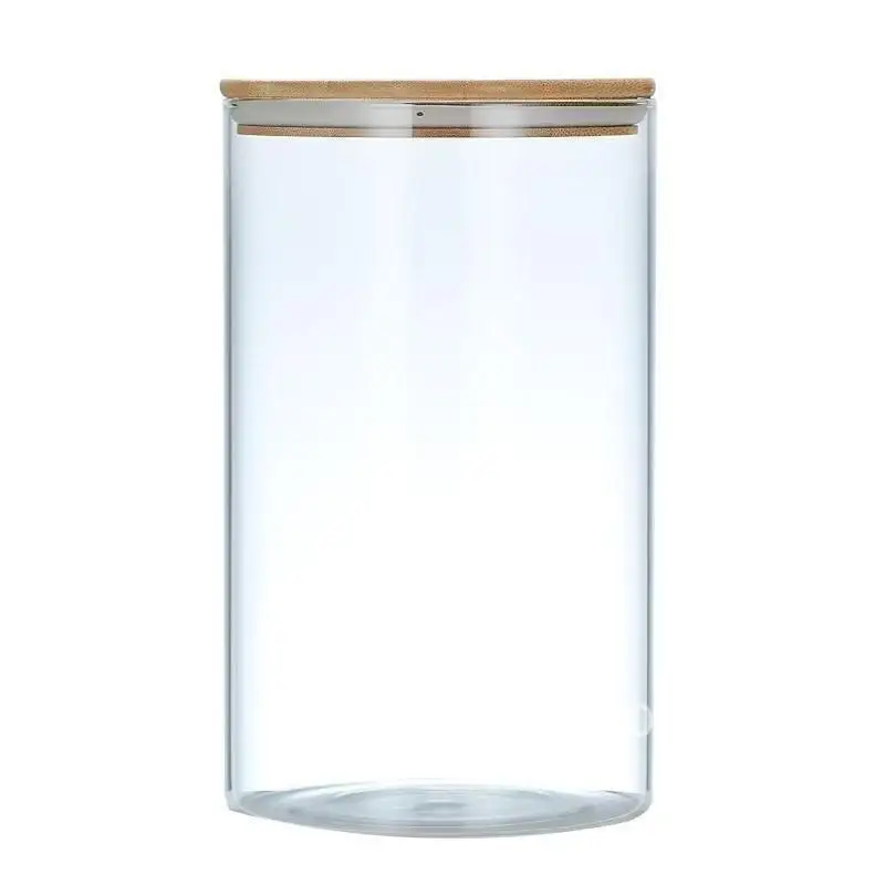 

Large Capacity Glass Storage Bottle with Lid Tangerine Peel Tank Modern Minimalist Sealed Display for Tea Dry Goods