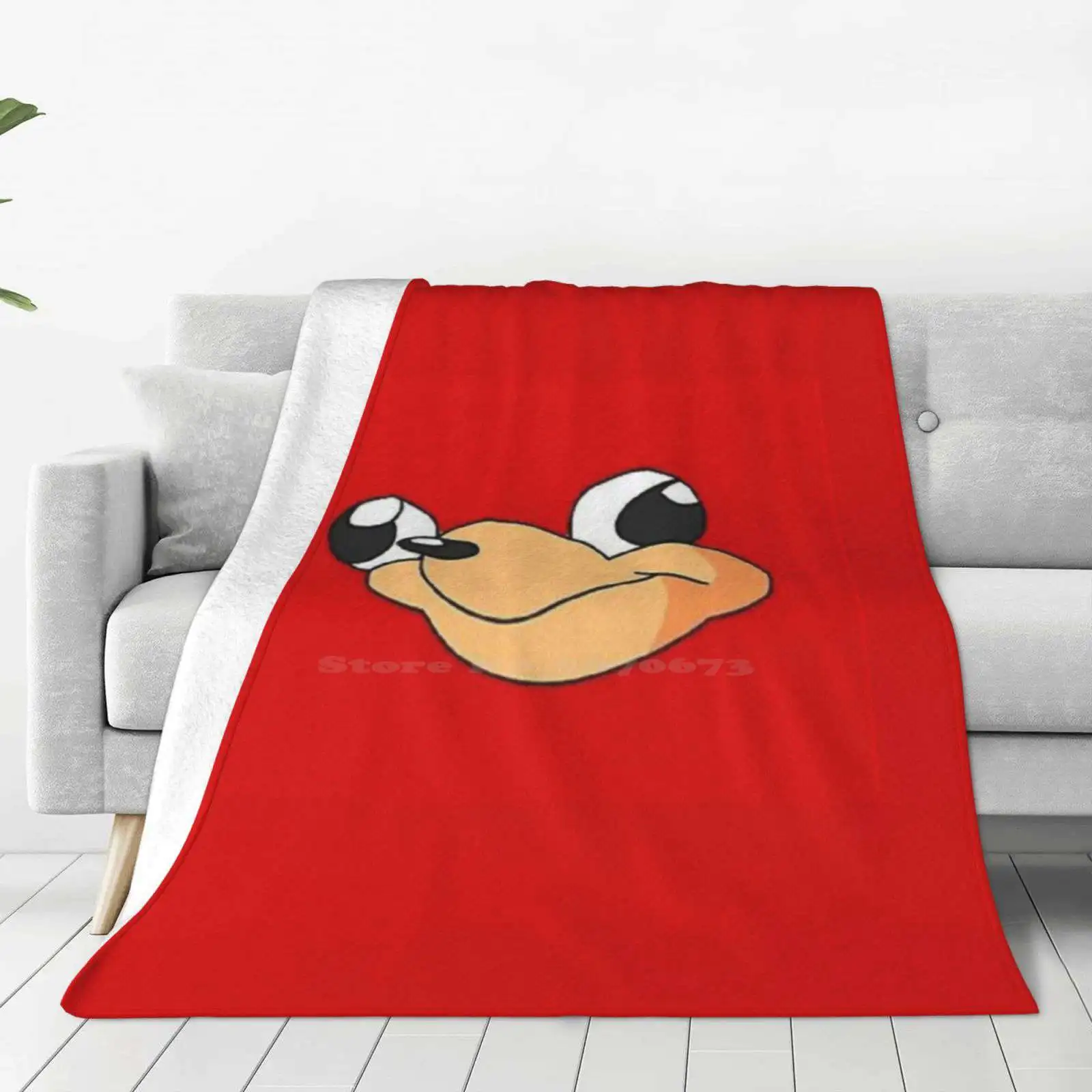 Uganda Knuckles All Sizes Soft Cover Blanket Home Decor Bedding Uganda Knuckles Meme Jokes Fun Cool