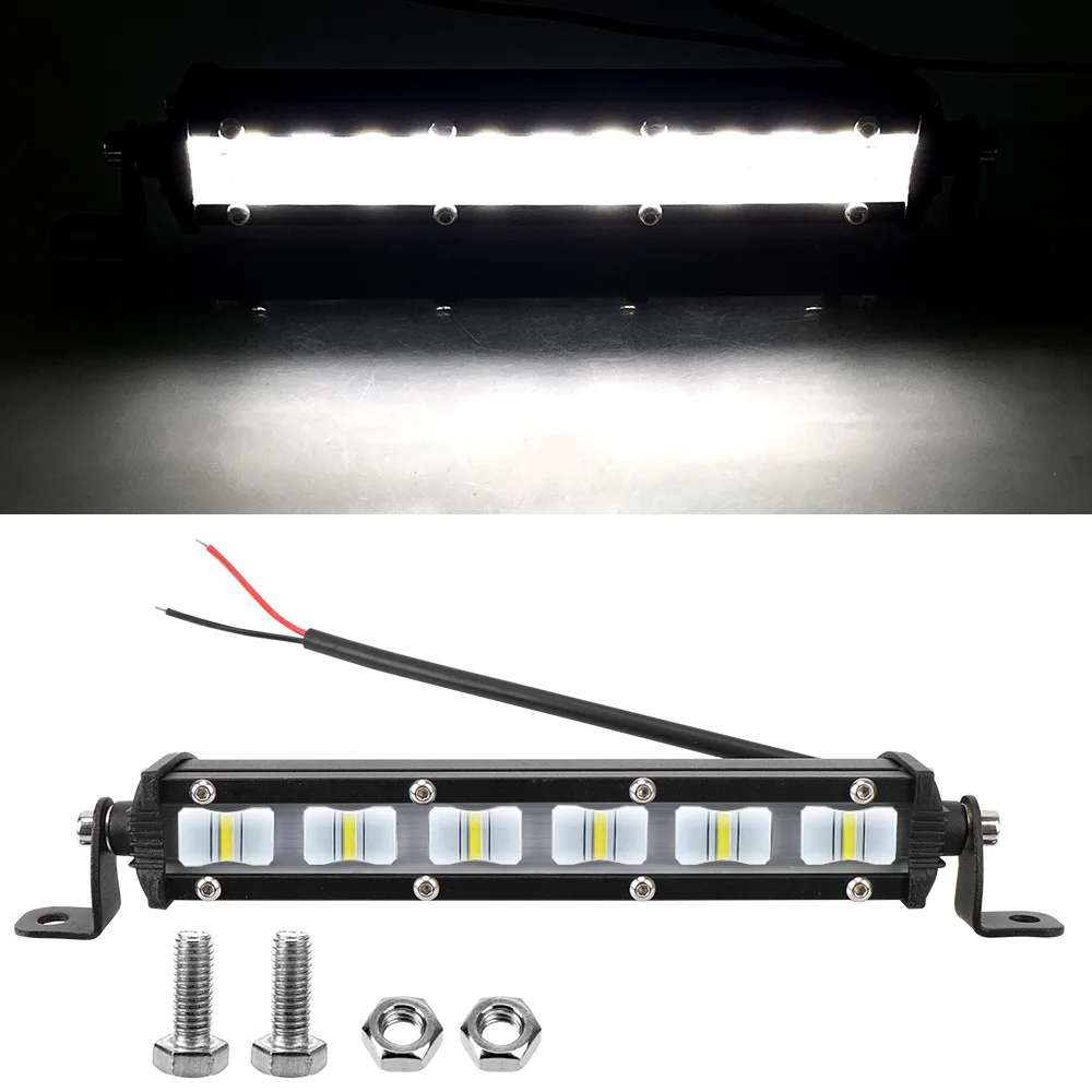 

For Tractor Truck Off Road 4WD 4x4 ATV UTV UAZ Camping Light 7 Inch 6D Lens Led Light Bar Led Work Light Flood Light 12V 24V