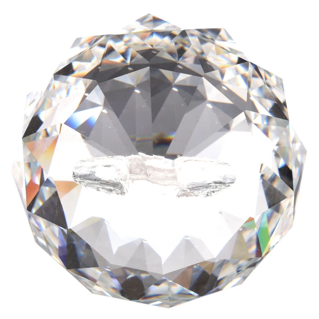 ABZV-40MM Feng Shui Bola pendente de cristal de decoração facetada (transparente)