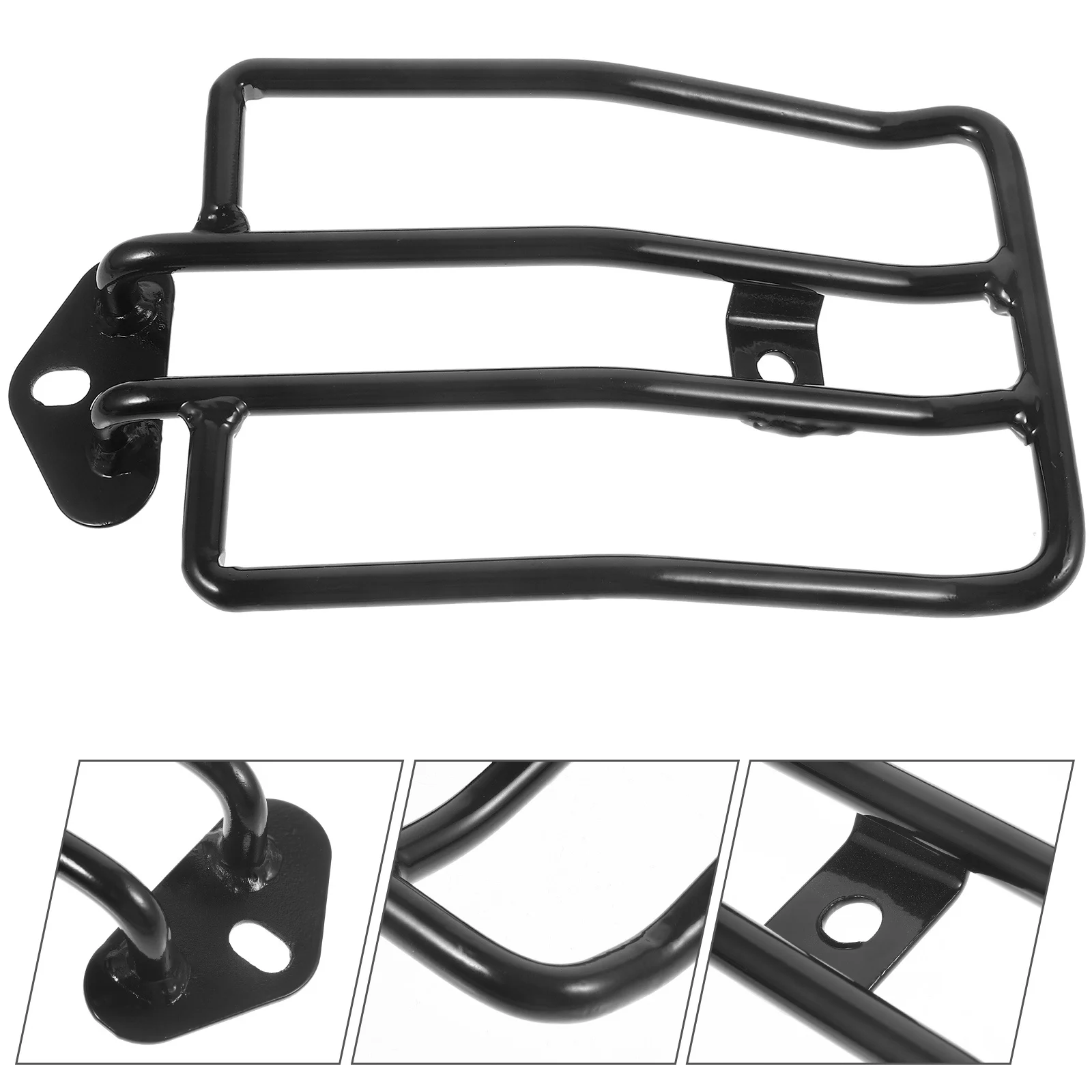 

1pcs Motorcycle Saddlebag Metal Side Carrier Rack For Motorcycle Vintage Style Storage Solution Rear Luggage Rack